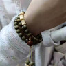 QMXD新中式綠檀木手串男款佛珠竹節(jié)手鏈女多圈文玩手把件生日禮物 綠檀木手串8mm【男女通用】 曬單實拍圖