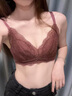 like uuAAT輕奢品牌女士內(nèi)衣女小胸聚攏收副乳調(diào)整型防下垂性感文胸套裝 暮云紅 70A 32 曬單實拍圖