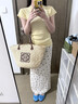 微光里白色碎花魚尾半身裙女2025新款夏日絕美長款包臀長裙初夏穿搭裙子 蝴蝶結(jié)魚尾裙【白色 M】 曬單實(shí)拍圖