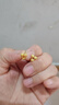 NXO24K黃金耳釘 9999金迷你櫻桃耳飾女款小眾設(shè)計(jì)不掉色首飾 0.01g 櫻桃耳釘 曬單實(shí)拍圖