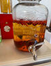 樂(lè )博扣可樂(lè )桶玻璃泡酒瓶調酒網(wǎng)紅啤酒飲料桶帶龍頭水果茶桶罐果汁桶容器 4L+金色ABS龍頭 透明 曬單實(shí)拍圖