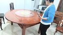 五嶺家具實(shí)木餐桌椅組合伸縮折疊現代簡(jiǎn)約餐桌家用小戶(hù)型可變圓桌吃飯桌子 胡桃色 一桌八椅 1.38米 曬單實(shí)拍圖
