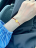 六桂福珠寶 LIU GUI FU JEWELRY玫瑰花黃金手鏈女士足金999純金轉(zhuǎn)運(yùn)珠紅繩款手串生日禮物送女友 金重約0.5g 曬單實(shí)拍圖