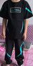 G.DUCKKIDS男童夏裝套裝2024新款中大童寬松薄款夏季男孩運動短袖套裝兒童潮 黑藍(lán)色 閃電套裝 150 cm 曬單實拍圖