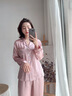 乃絲SLKMRKT情侶款春秋真絲睡衣套裝夏男女家居服桑蠶絲兩件套 薔薇粉【19姆米重磅】（女款） L 曬單實(shí)拍圖
