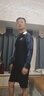 水立方泳衣男士沖浪潛水服防寒長(cháng)袖上游泳衣速干衣海邊度假 黑色 XL  曬單實(shí)拍圖