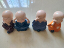四不小和尚禪意小沙彌汽車飾品擺件花盆擺件創(chuàng)意實(shí)用男女生禮品 四不和尚套裝（共4個(gè)） 曬單實(shí)拍圖