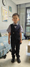 羅蒙兒童禮服男童西裝套裝英倫風(fēng)男寶生日宴西服花童演出服 藏青色130 曬單實(shí)拍圖