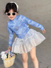 Dudant國際品牌女童連體泳衣洋氣游泳衣夏裝2025新款小女孩長袖防曬泳裝 藍(lán)色送泳帽 100 cm 曬單實(shí)拍圖
