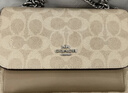 蔻馳（COACH）【品牌直供】女士小號印花風(fēng)琴包單肩斜挎包PVC配皮CW206 曬單實(shí)拍圖