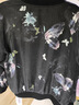 齊黛高端品牌真絲上衣女2025春新款復(fù)古印花氣質(zhì)減齡桑蠶絲短外套 花蝶 3XL /135-145斤 曬單實(shí)拍圖