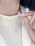 VIGG雪花銀項鏈女生日禮物女生吊墜鎖骨鏈紀念日表白送女朋友老婆首飾 冰雪之約項鏈 曬單實拍圖