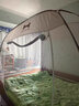 高睿免安裝蚊帳新款折疊單人嬰兒兒童家用一體式全包圍圍欄防摔防蚊紋 元氣咖【回底床笠款+升級雙股加固鋼絲】 1.8m*1.9m*1.7m 寬*長(cháng)*高【免安裝】 曬單實(shí)拍圖