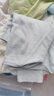 小三月新生兒嬰兒衣服a類(lèi)純棉秋衣秋褲套裝開(kāi)襠無(wú)骨男女寶寶分體兩件套 雪花棉小熊藍套裝 90 碼，建議23-27斤 曬單實(shí)拍圖