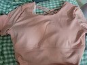維多利亞旅行者瑜伽服女秋冬健身服跑步運(yùn)動T恤普拉提訓(xùn)練服短袖美背含胸墊 曬單實拍圖