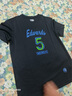 NBA【新品】杜蘭特庫里詹姆斯東契奇亞歷山大短袖男夏裝籃球服t恤 森林狼-愛(ài)德華茲運動(dòng)T恤(黑色) M 曬單實(shí)拍圖