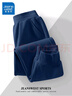 真維斯（Jeanswest）兒童褲子冬季2025新款中大童時(shí)尚衛褲男女童加絨保暖休閑運動(dòng)褲冬 【春秋單條裝】藏藍/J純色 170 曬單實(shí)拍圖