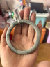以心參玉翡翠玉手鐲 女款飄花翡翠手鐲節日禮物 附證書(shū) 曬單實(shí)拍圖