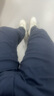 羅蒙（ROMON）純棉休閑長(zhǎng)褲百搭男士2024春夏季薄款寬松直筒高端商務(wù)彈力西褲子 藍(lán)灰 31 【腰圍2尺4】 曬單實(shí)拍圖