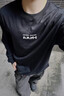 森馬（Semir）長(cháng)袖T恤男重磅寬松打底上衣印花情侶裝秋季內搭外穿101524101211 曬單實(shí)拍圖