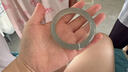 周六福油青淺青玉髓手鐲寬條新中式國(guó)風(fēng)送女友 56mm 生日禮物 曬單實(shí)拍圖