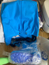 兒童雨鞋趕海服涉水裝備戲水雨褲防水連體褲寶寶玩水叉褲水褲 【防水服雨鞋】藍(lán)色 2XL 33碼【腳長20.5，褲長87】 曬單實拍圖