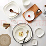 瓷秀源純白色骨瓷盤(pán)子方形菜盤(pán)家用餐盤(pán)碟子創(chuàng  )意陶瓷深盤(pán)白瓷微波爐餐具 5.5英寸方盤(pán) 直徑14cm 曬單實(shí)拍圖