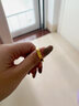 中國黃金（CHINA GOLD）黃金戒指男女款足金古法寬面戒指素圈指環(huán)生日七夕情人節(jié)生日禮物 足金戒指【9號】 約0.9g 曬單實拍圖
