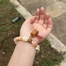 芯奢多寶愛心小熊菩提根手串女南山手鏈文玩手把件送女友閨蜜生日禮物 【檀木愛心小熊】墨染衣12mm 曬單實(shí)拍圖