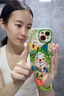 圣圖朗新款17小丑女孩適用iphone16promax蘋(píng)果15plus掛繩手機殼12液態(tài)硅膠14小眾卡通13植絨全包11防摔軟 小丑女孩-綠色+雙扣掛繩 iPhone 15 曬單實(shí)拍圖