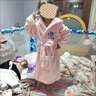 G.DUCKKIDS兒童浴袍女童睡衣法蘭絨秋冬中大童珊瑚絨睡袍親子母女家居服 小仙女 XL 曬單實(shí)拍圖