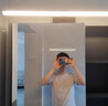 衛(wèi)浴鏡前燈led浴室鏡免打孔鏡柜長(zhǎng)條化妝燈新款北歐防水壁燈簡(jiǎn)約 黑框 長(zhǎng)150cm暖光/溫馨款 曬單實(shí)拍圖