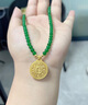 中國(guó)黃金（CHINA GOLD）18K金八寶羅盤吊墜女款輕奢玉髓項(xiàng)鏈情人節(jié)生日禮物送老婆媽媽 18K八寶羅盤玉髓項(xiàng)鏈【A款】 曬單實(shí)拍圖