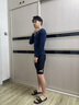 美津濃游泳褲新款男士泳褲套裝泳帽泳鏡三件套專業(yè)游泳裝備全套男防尷尬 2105黑色 五分平光三件套 XL 曬單實(shí)拍圖