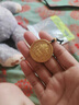 古法金包銀黃財神吊墜錘紋項鏈男女圓牌招財鎖骨毛衣鏈送生日禮物 小號黃財神(包金0.2g)2.5cm重約6 曬單實(shí)拍圖