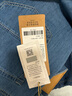 AEMAPE蘋(píng)果高端全棉牛仔褲男寬松闊腿加大碼高腰直筒胖子夏季薄款斜口袋 中藍色 36  (2尺8) 曬單實(shí)拍圖