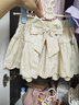 幼歌（YOUGE）【軟牛仔】新甜美可愛(ài)蝴蝶結寬松百搭兒童夏季裙褲 米白 100 cm 曬單實(shí)拍圖