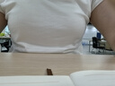 夢特嬌莫代爾棉短袖女士洋氣款白色上衣修身內(nèi)搭薄款螺紋基礎(chǔ)打底衣夏季 曬單實(shí)拍圖