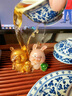 依瓷貔貅茶寵香爐高端景德鎮(zhèn)招財創(chuàng)意茶具桌面擺件客廳玄關(guān)裝飾品禮物 貔貅-景德藍(lán)小號 曬單實拍圖