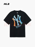 MLB官方 男女情侶休閑百搭短袖潮流漸變背標T恤25夏季新款TSB07 紐約洋基隊/黑色 2XL 曬單實(shí)拍圖