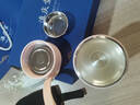 滇慶堂銀杯子999純銀內膽保溫杯雪花銀杯食用足銀茶杯女士高顏值水杯 煙杏粉 曬單實(shí)拍圖