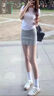 歐貝汐半身裙灰色運(yùn)動(dòng)短裙女夏季2025新款包臀a字小個(gè)子秋冬女士衛(wèi)裙子 灰色 M 【建議96-108斤】 曬單實(shí)拍圖