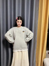 SPAO韓國同款小熊刺繡衛衣男女同款秋季寬松圓領(lǐng)情侶外套SPWY25SY04LD 灰#SP藍帽子熊-貼布繡 S 曬單實(shí)拍圖