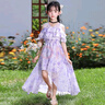 女童連衣裙2025新款夏季薄款小女孩公主雪紡裙子中大童拖尾沙灘裙 106紫色【送珍珠發(fā)箍+鎖骨鏈】 160 【建議68-78斤】 曬單實(shí)拍圖