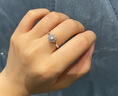 喜鉆現(xiàn)貨鉆戒女鉑金鉆石戒指群鑲鉆戒求婚戒指婚戒送女友生日禮物 現(xiàn)貨-鉑金共30分H色SI（15+15） 曬單實拍圖