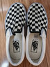 VANS范斯官方 經(jīng)典款Slip-On經(jīng)典一腳蹬鞋帆布鞋 黑白棋盤(pán)格  38.5  曬單實(shí)拍圖