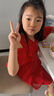 女童連衣裙夏季2025新款洋氣兒童公主裙小女孩雪紡裙子背帶裙夏裝 094紅色雪紡裙 140 曬單實拍圖