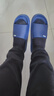 進(jìn)口越南溫突拖鞋夏季居家情侶天然橡膠乳膠防滑防臭男士一字涼拖 2223藍色 44-45碼 曬單實(shí)拍圖