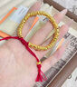 中國(guó)黃金（CHINA GOLD）黃金手鏈女款足金碎金子盤纏紅手繩七夕情人節(jié)生日禮物送女友老婆 盤纏手鏈 約5g+品牌禮盒 曬單實(shí)拍圖