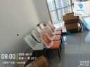 銘府世臻 餐桌家用加厚巖板餐桌椅組合可伸縮實(shí)木餐桌813#1.35米一桌八椅 曬單實(shí)拍圖